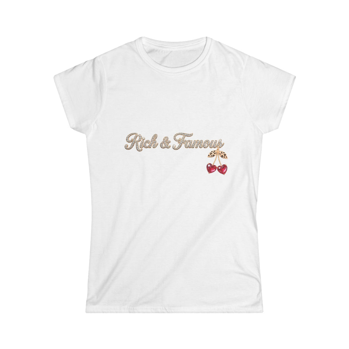 "Rich & Famous" Cherry Graphic Tee