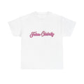 Future Celebrity T-Shirt — Pink Script Graphic Tee for Aspiring Stars