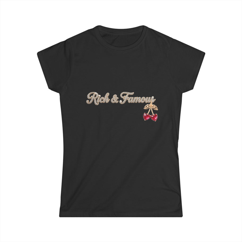 "Rich & Famous" Cherry Graphic Tee