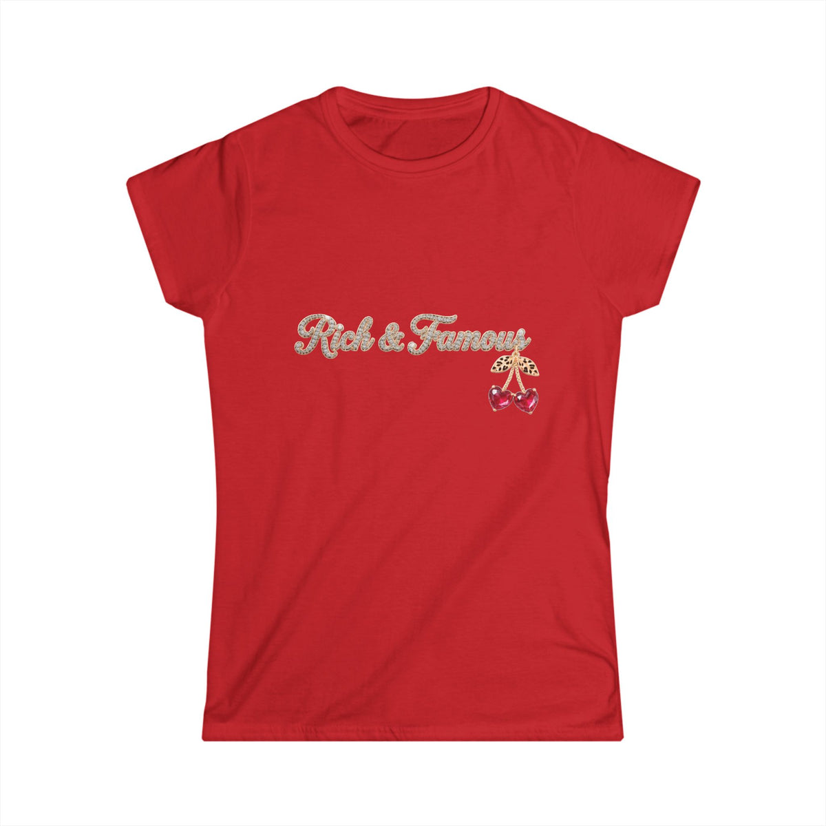 "Rich & Famous" Cherry Graphic Tee
